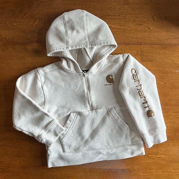 Carhartt ivory half-zip hoodie 4T - Picture 1 of 6